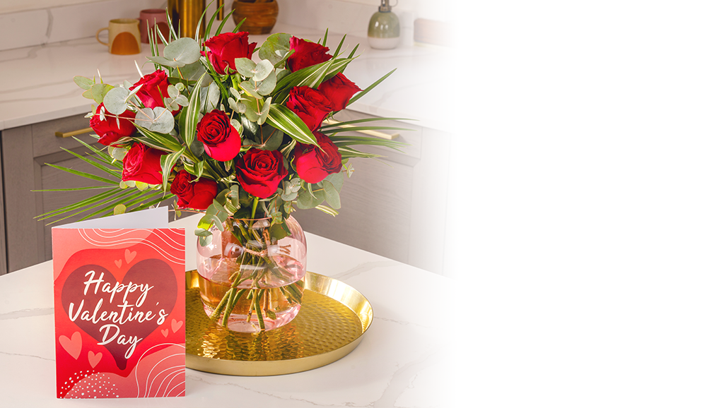 Valentine's Flowers With Card Prestige Flowers UK