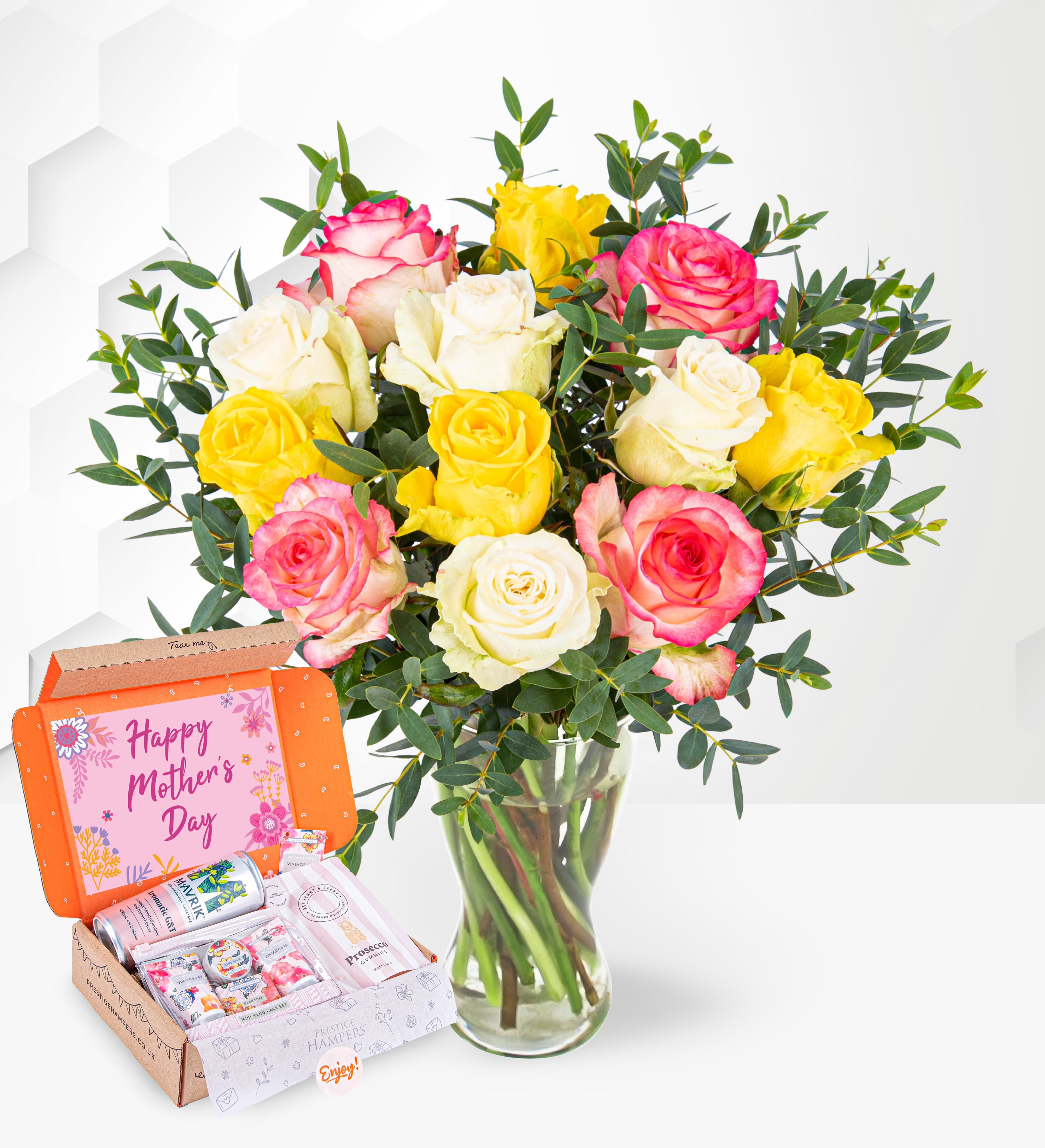 Luxury Roses With Pamper Gift | Prestige Flowers