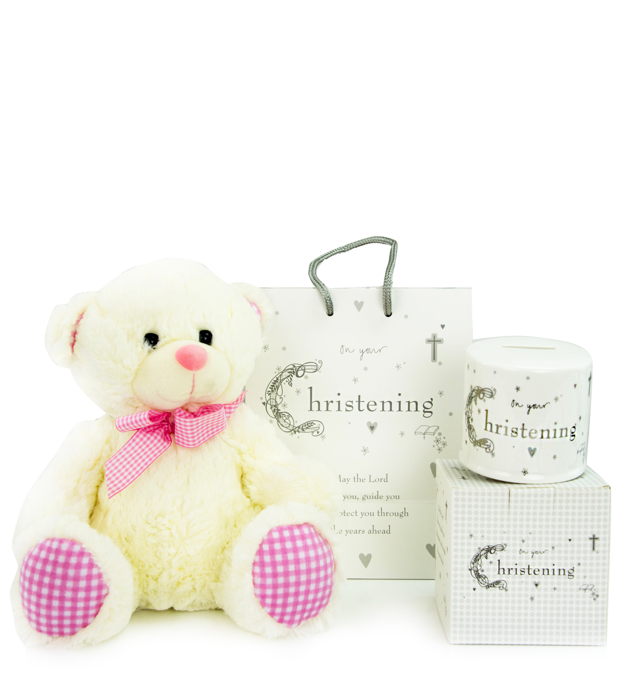 Baby Girl Christening Money Box Prestige Flowers