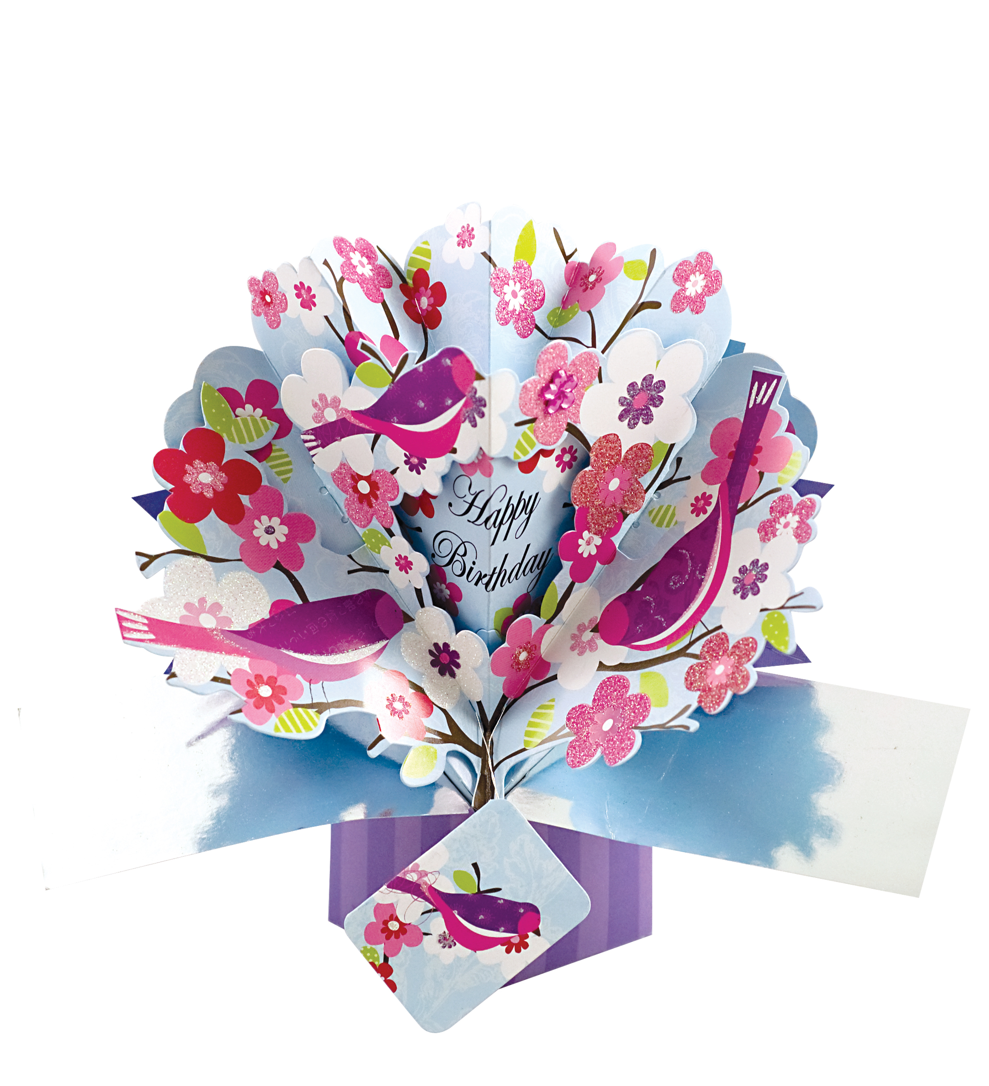 Birthday Birds Pop Card Prestige Flowers