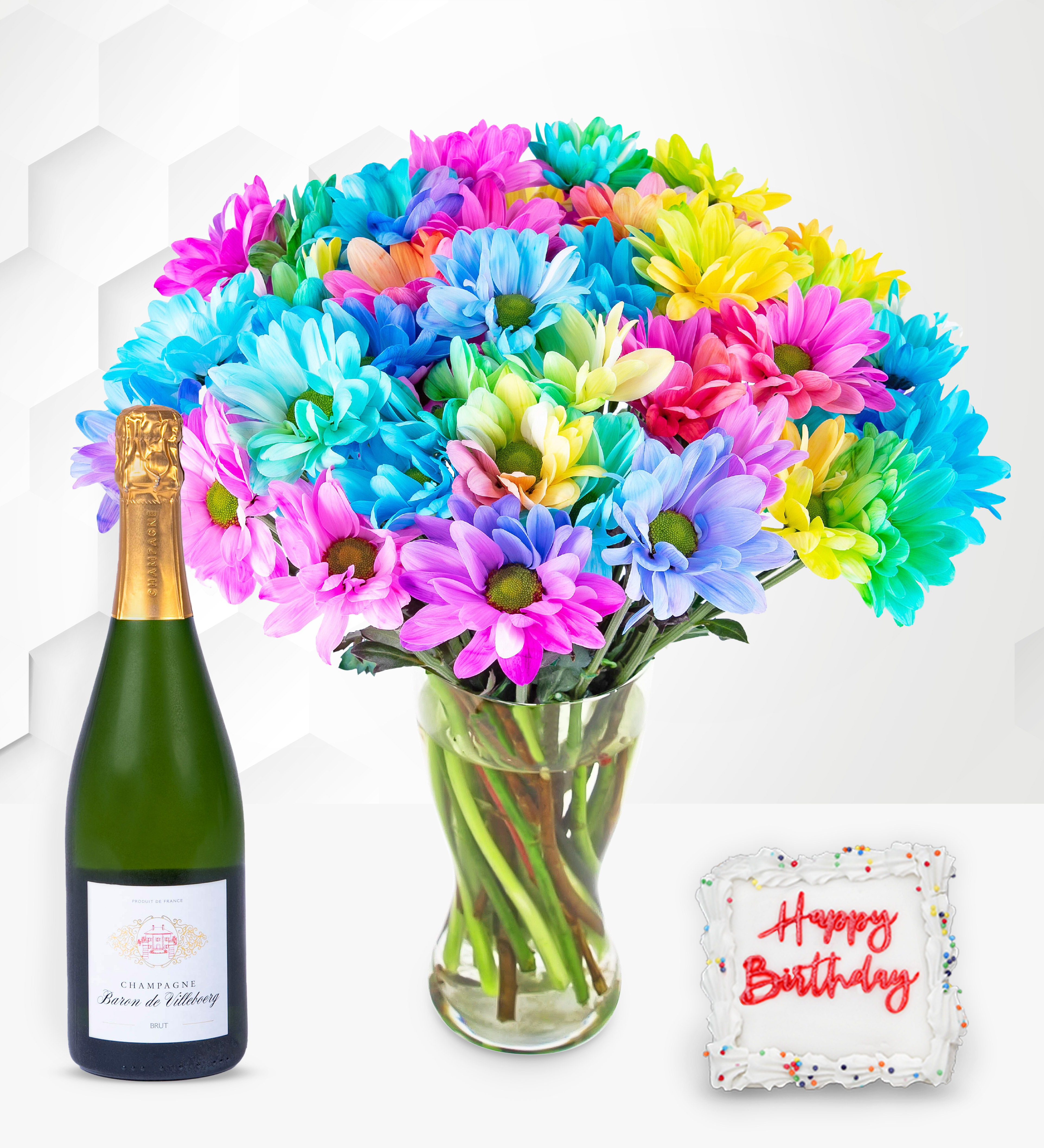 Rainbow Joy Luxury Birthday Gift Prestige Flowers