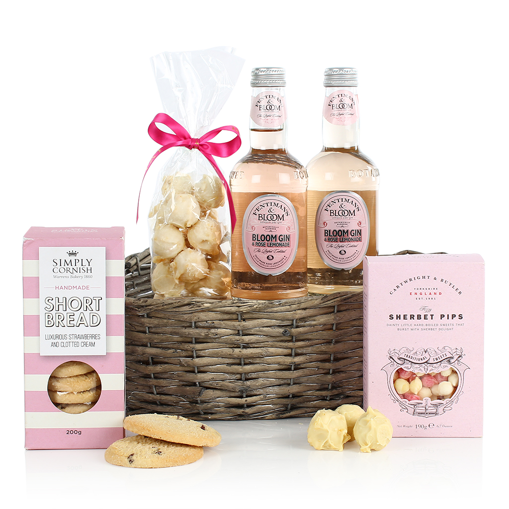 The Pink Gin & Treats Hamper Prestige Flowers